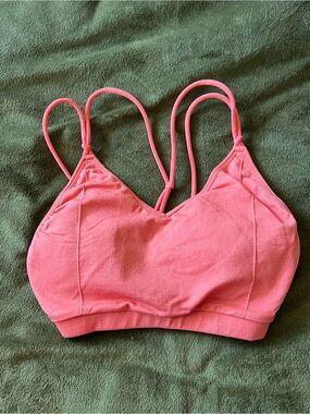 Fabletics- Women's Pink Strappy Bralette - Comfort Support- XS
